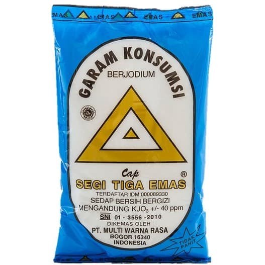

Garam Cap Segi Tiga Emas 250 gr