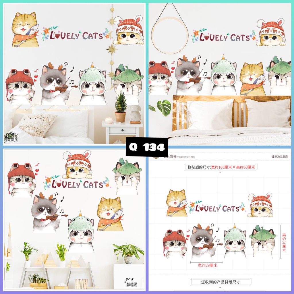 WALLSTICKER WALL STIKER SETIKER STICKER DINDING HEWAN ANJING DOG DEKORASI TEMBOK RUANG TAMU KELUARGA KAMAR TIDUR ANAK ANAK COWOK CEWEK HIASAN DEKOR DECOR TEMPELAN WALPAPER WALLPAPER  TAMU KELUARGA KAMAR TIDUR MOTIF BINATANG CAT CATS KUCING ANJING DOGS LUC