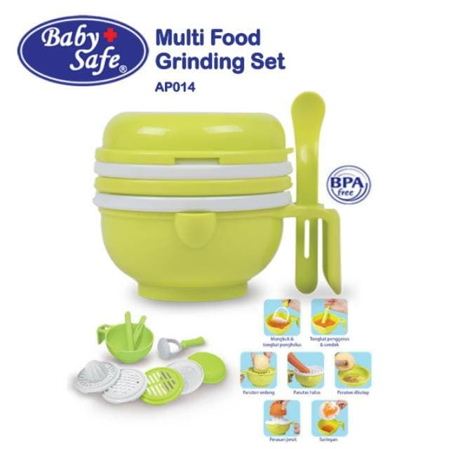 Baby Safe Multifood Grinder AP014 / Set Alat Pengolah Makanan MPASI Bayi