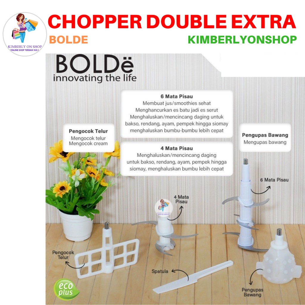 Super Chopper Food Chopper Blender Double Extra BOLDe