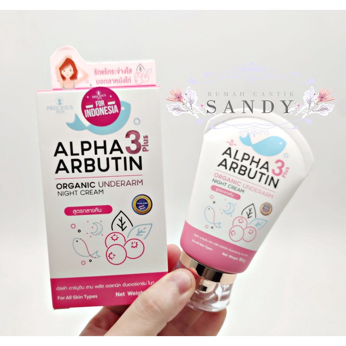 [ Cream Ketiak ] Alpha Arbutin 3 Plus Organic Underarm Night Cream