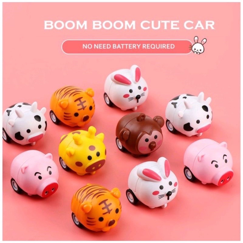 Mainan Mobil Mobilan Anak Kecil Pullback Boom Boom Car Edukasi Sensori