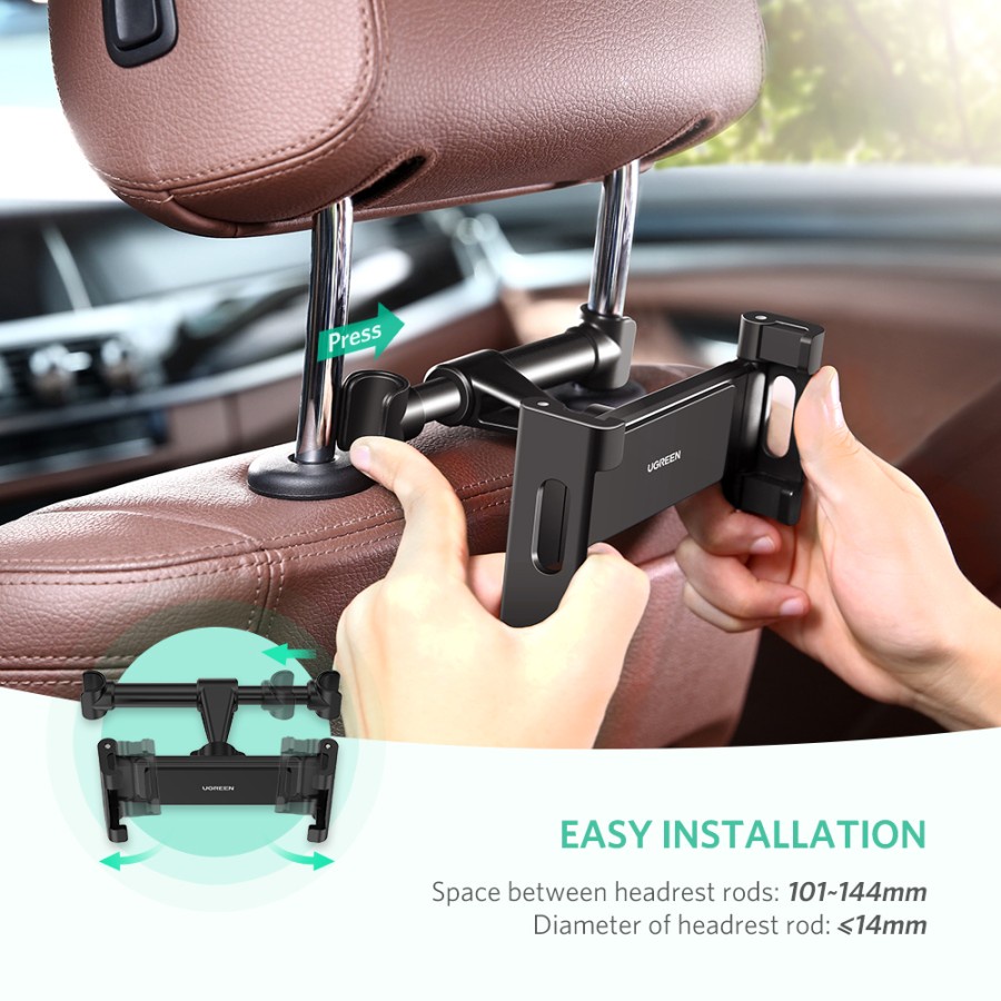 UGREEN Backseat Headrest Car Phone Holder Mount Bracket IPad Tablet Hp