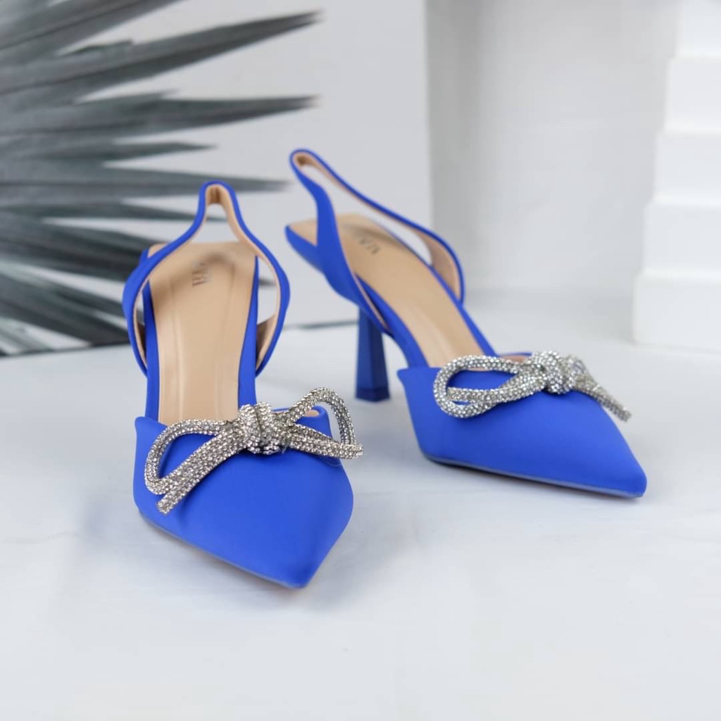 [7.7 Boombastis Sale⚡] - SEPATU WANITA SLING BACK HIGH HEELS ZS437 PREMIUM IMPORT