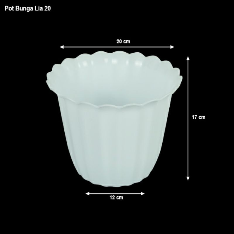 Pot Bunga Lia 20 / Pot Bunga Plastik 20 cm