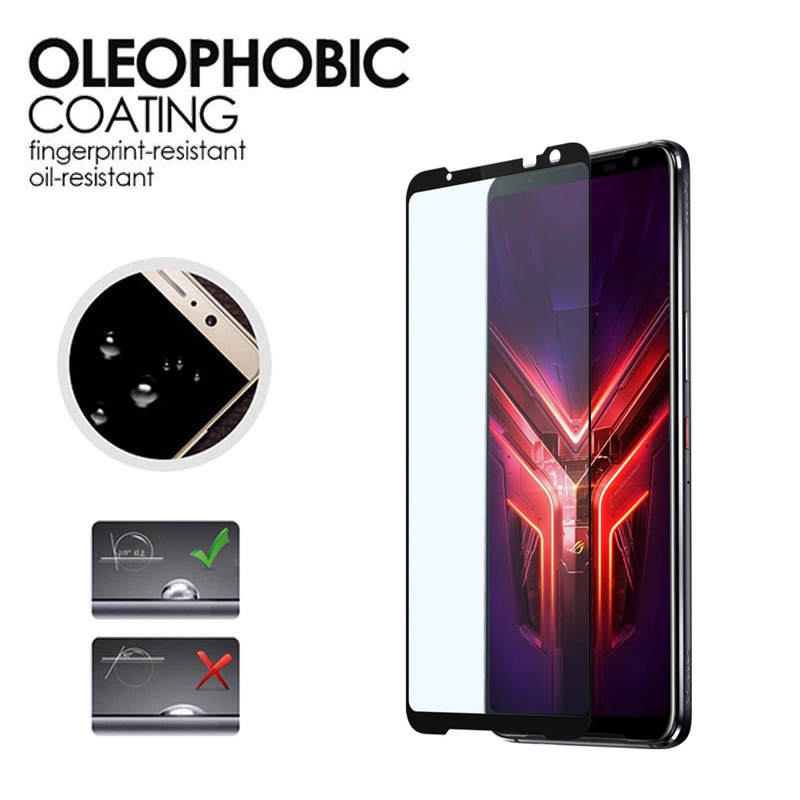 Pelindung Layar Tempered Glass Asus ROG Phone 3 Paket 3 in 1 / 2 in 1