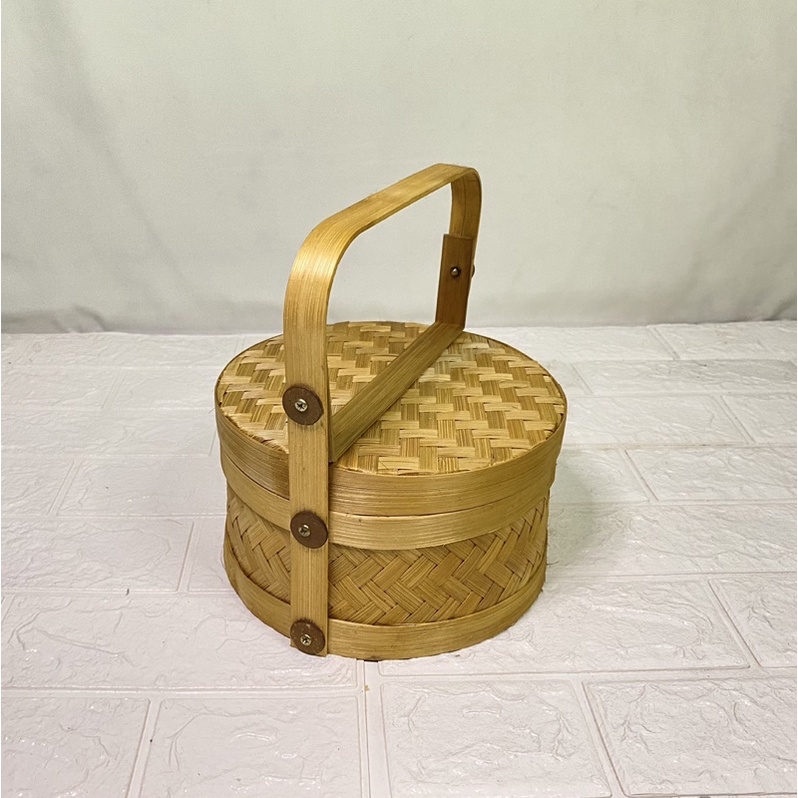 Rantang Bambu 20cm | Rantang Susun 1 | Rantang Susun Asap