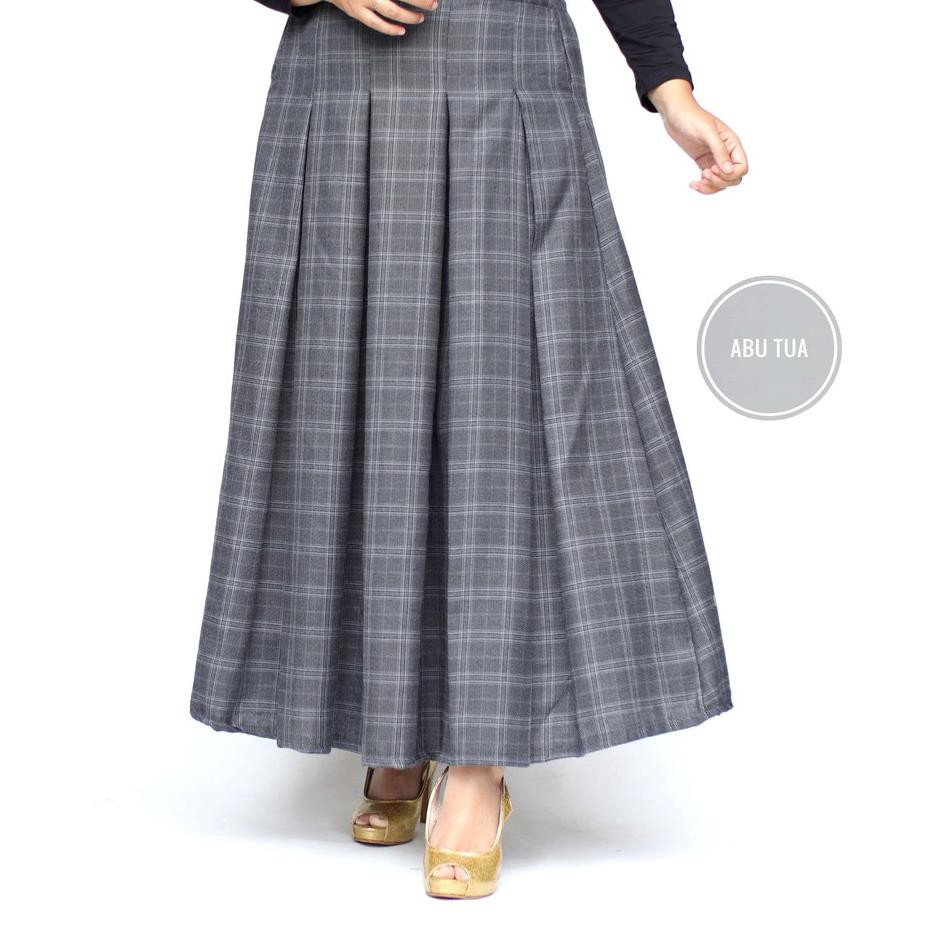 *PROMO* rok panjang rempel depan belakang motif / rok kotak motif zara'' ✷