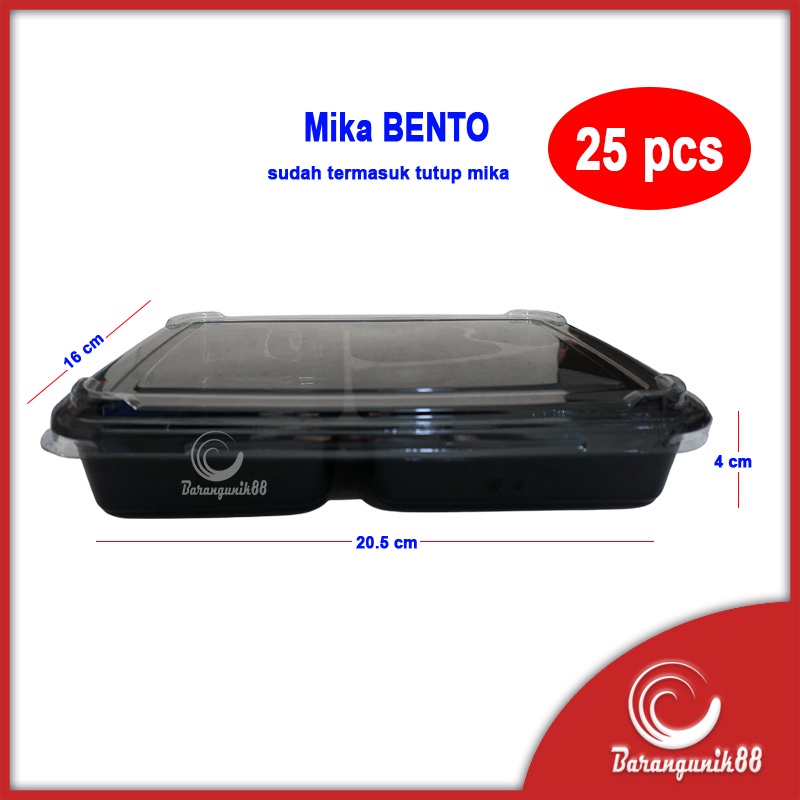 [25 pcs] Mika Bento Lux Food Grade High Quality Kotak Bento