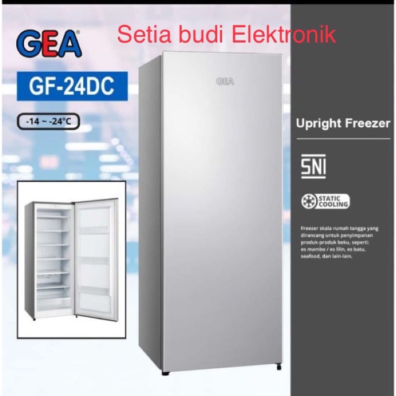 Kulkas Freezer Berdiri / Standing GEA 6 Rak GF-24DC 24 DC FREEZER 189 LITER