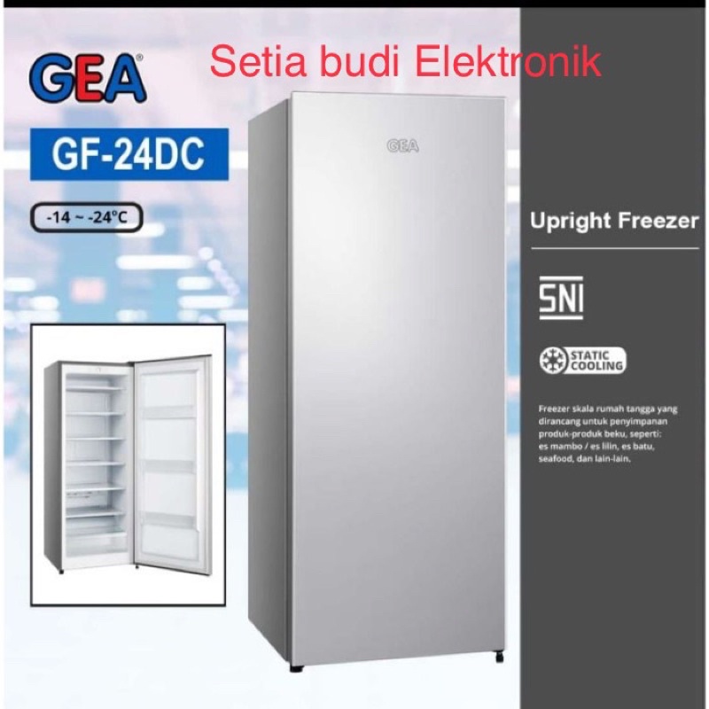 Kulkas Freezer GEA 6 Rak GF-24DC 24 DC FREEZER 189 LITER