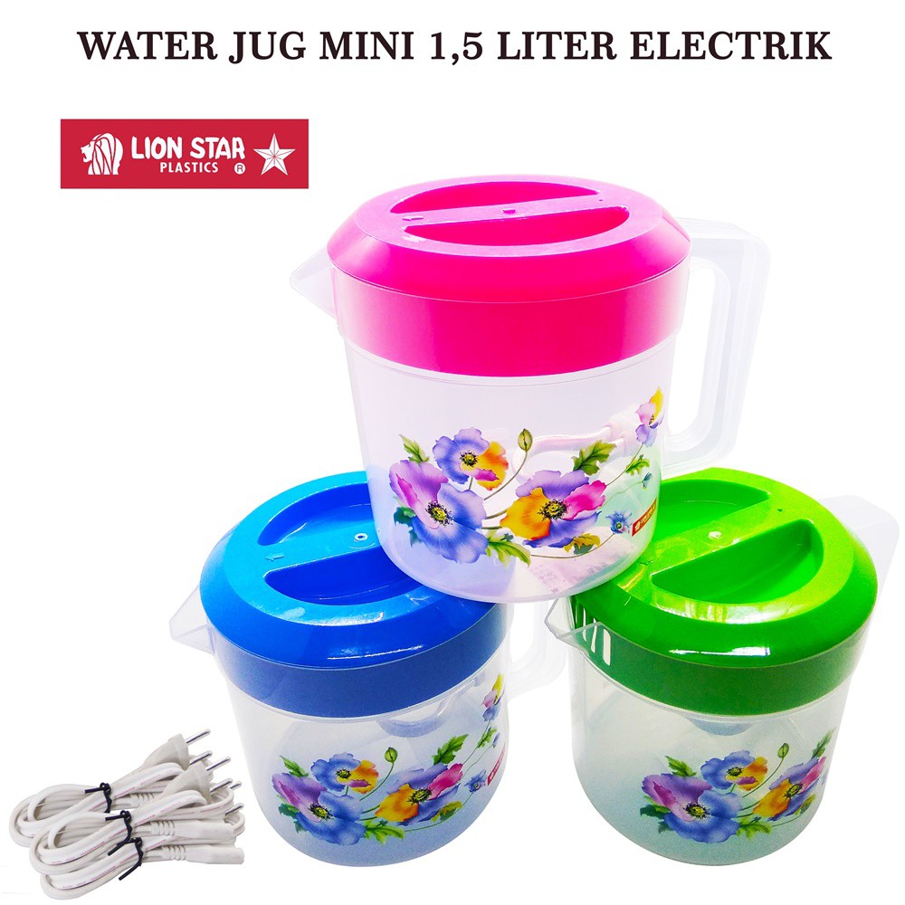 Lion Star K-4 Water Jug/ Water Jug Mini 1,5 Liter Electrik / Teko Ceret Air Listrik/ Teko Plastik