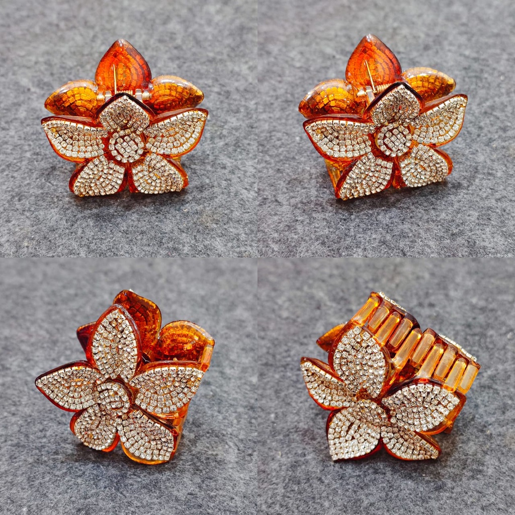 Jepit rambut korea jedai wanita premium full kristal zirkon motif bintang 3D ori import terbaru