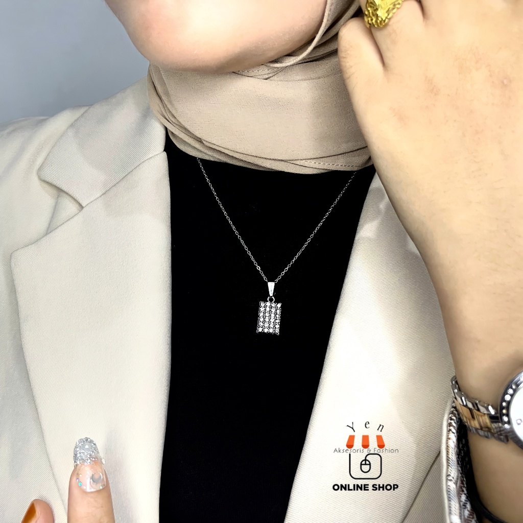 Promo COD Kalung Titanium Kalung Wanita Pria Anti Karat Terbaru Aksesoris Wanita Terlaris