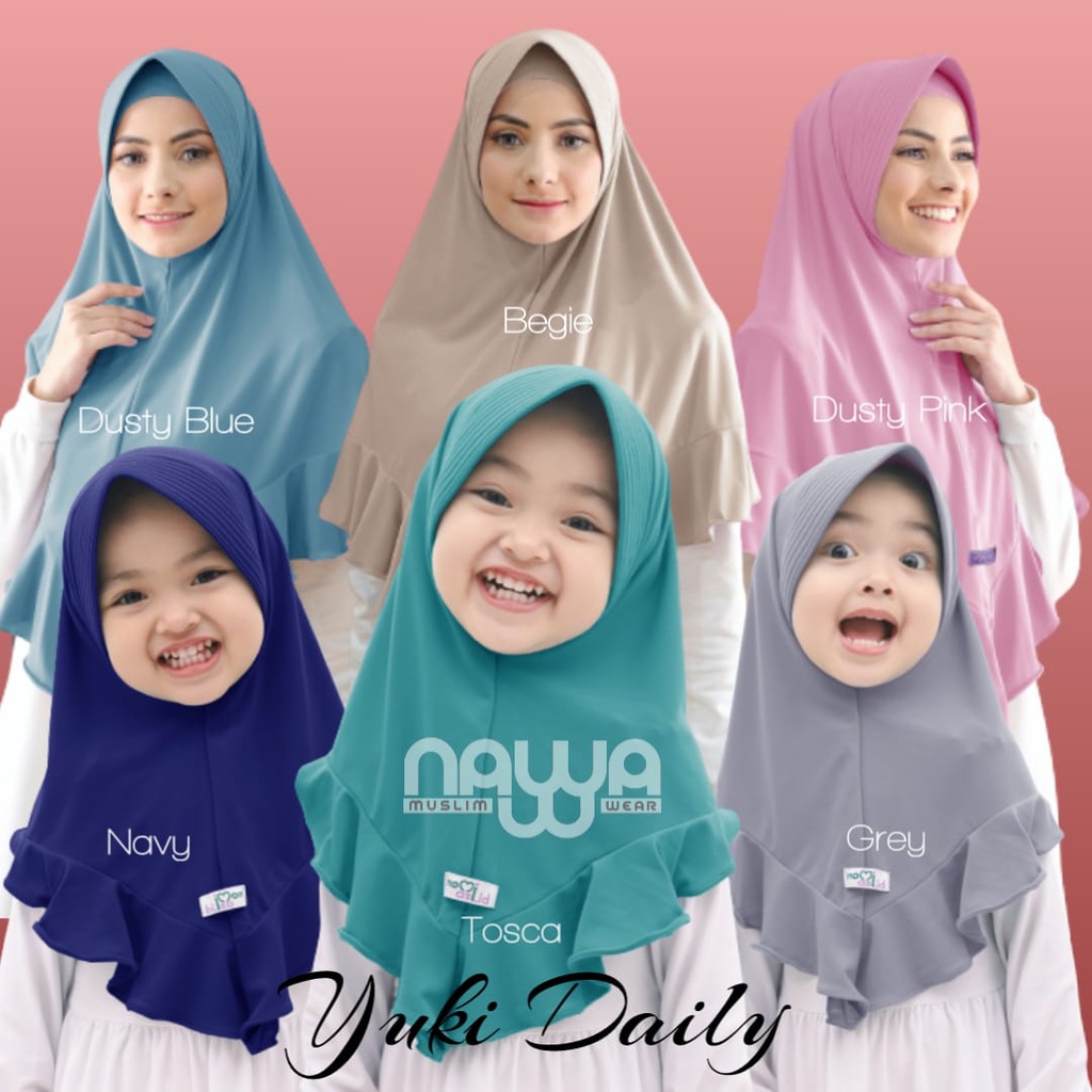 Momiasi - Kerudung Anak Jilbab Hijab Anak Bayi Perempuan Premium Yuki Daily