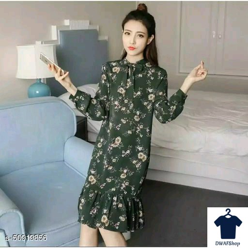 DRESS FABELIO LENGAN PANJANG MOTIF BUNGA