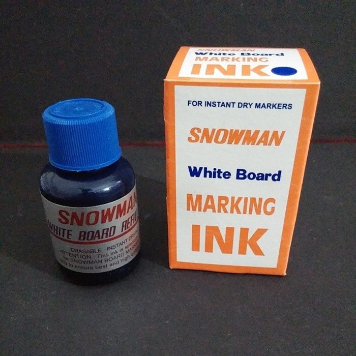 

Refill tinta spidol whiteboard Snowman BG-12 warna Biru