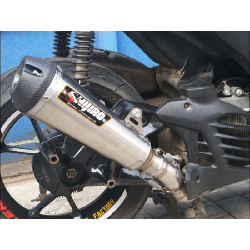 Knalpot Aerox Old dan New Aerox Connected type Strada Shijiro Racing Original