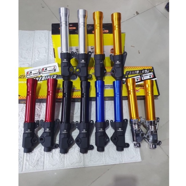 tabung shock depan fastbikes warna lengkap metic scoopy vario 110 150 150 beat dll