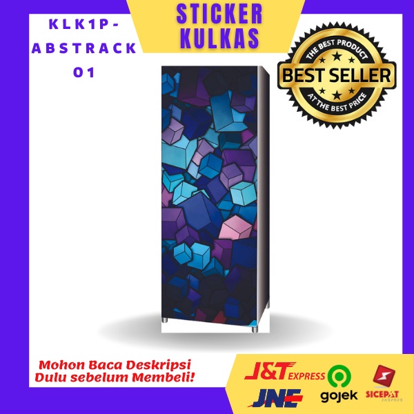 Sticker Kulkas 1 Pintu Terbaru Motif Abstrack / KLK-ABTRACK / Printing hires / Surabaya