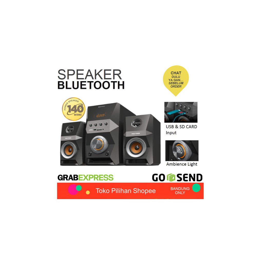 Jual Speaker Bluetooth Polytron Multimedia Portable PMA9502BA Garansi Resmi