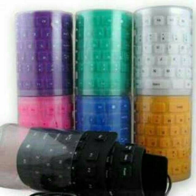 Keyboard Flexible USB / Keyboard Gulung Anti Air