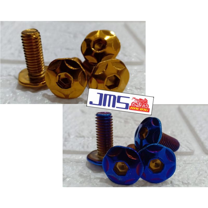 baut piringan disc cakram probolt warna gold dan tutone stanlies semua motor