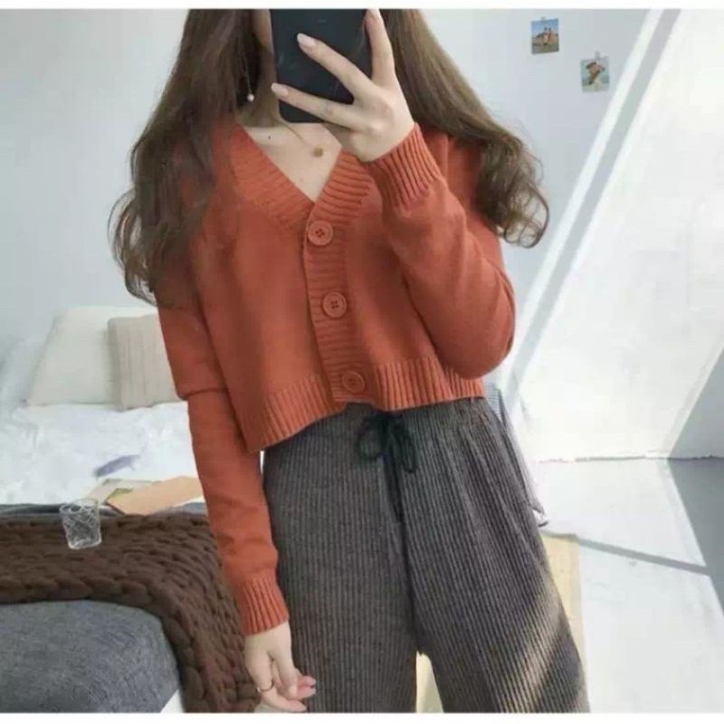 bailey cardi rajut kardigan rajut cewek outer wanita super halus rajut crop atasan wanita