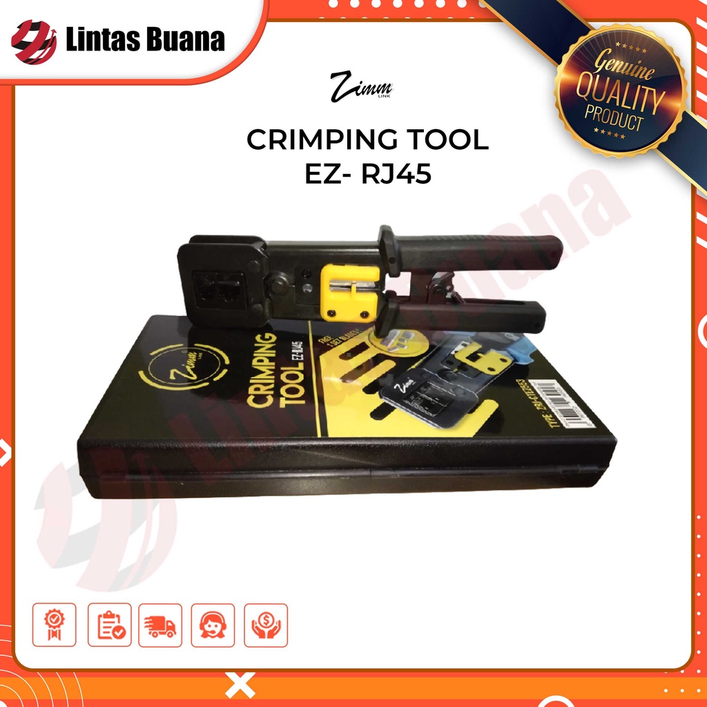 EZ Crimping tools RJ45 CAT 5 dan CAT 6 Tang crimping Zimmlink
