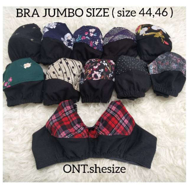 BRA JUMBO SIZE 42 CUP C D TANPA KAWAT BUSA