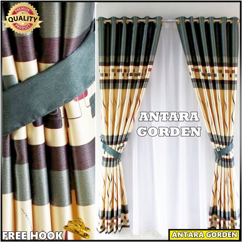 Gorden jendela dan pintu Blackout Import mewah motif Minimalis Desain Terbaru tinggi 230