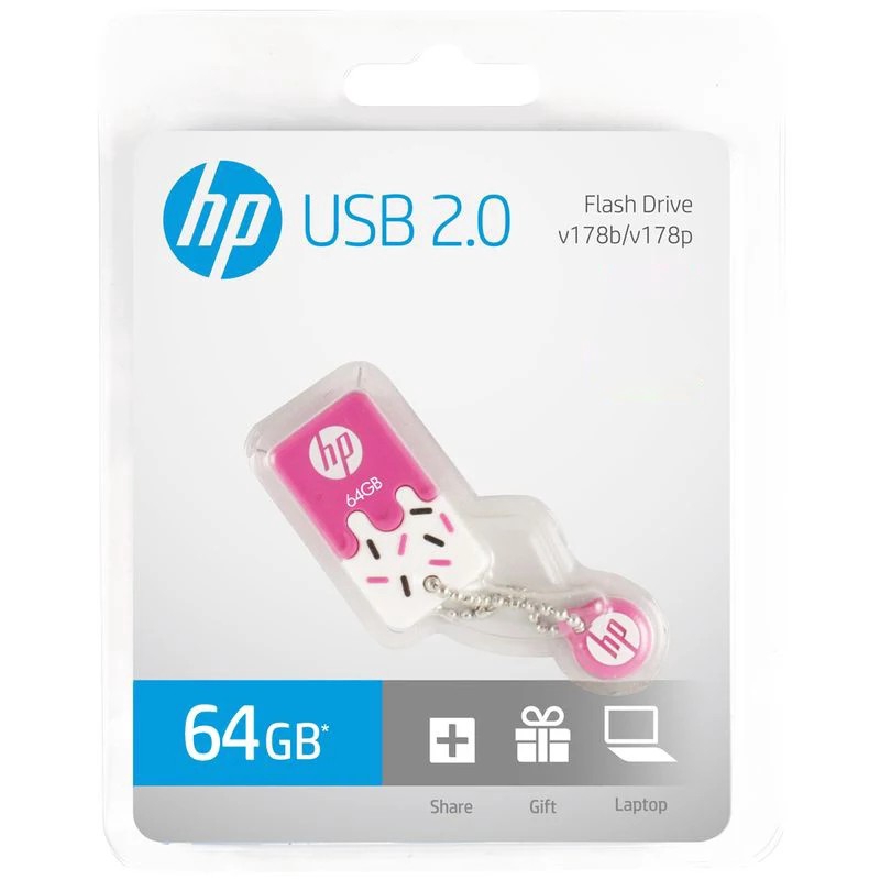 64GB 32GB Original HP Flash Drive USB 2.0  Cartoon Flash Disk COD