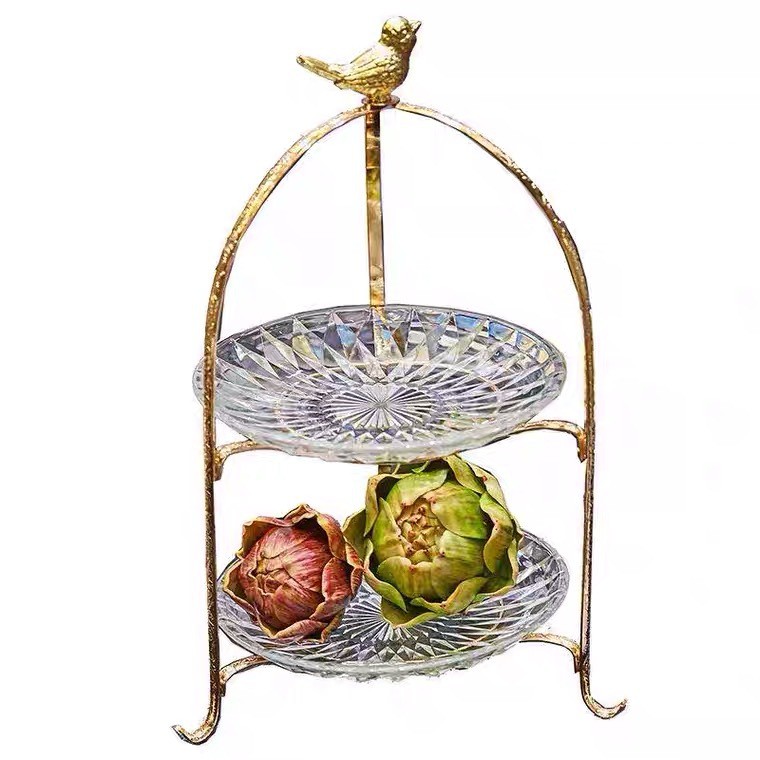 HOMELIVING#TB2T Tray Bulat / Tray Cake TINGKAT / Tray Tea Time / Tray Sangkar Tingkat /Tray Dekorasi