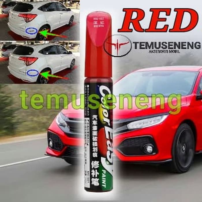 Red Merah Spidol Cat Mobil Penghilang Baret Lecet Gores Noda Body Ori