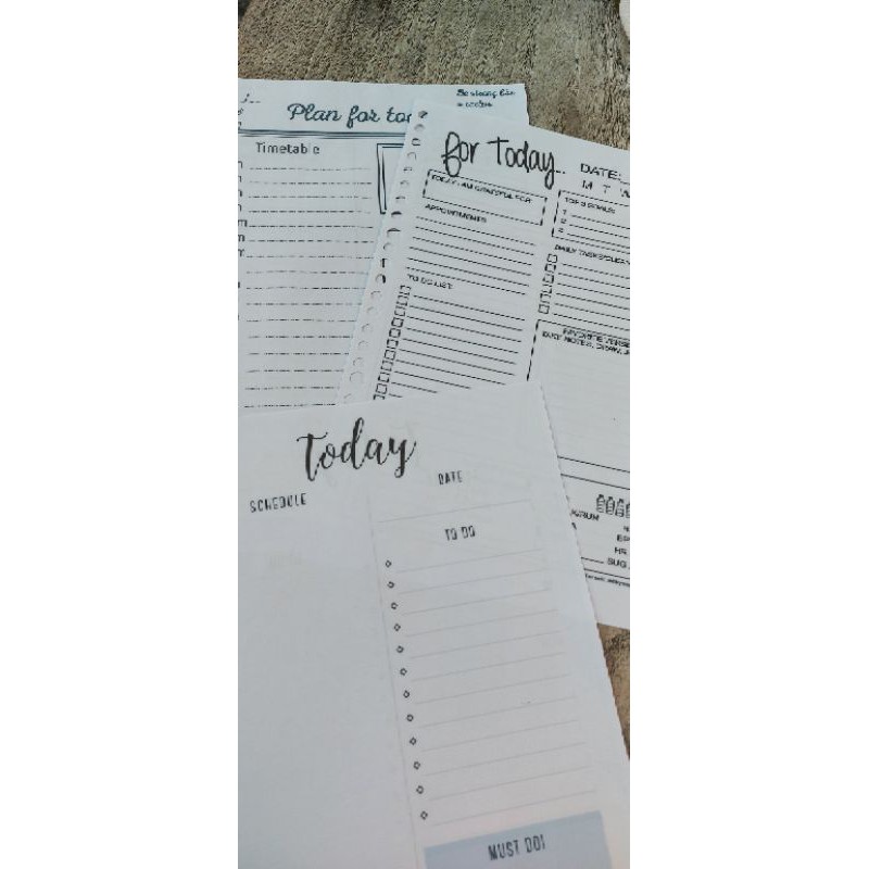 

Today's Planner refill Binder A5/B5 (Print Kertas A5/B5)