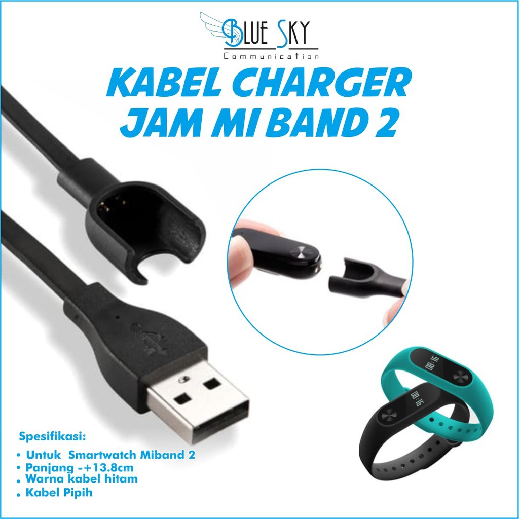 KABEL CHARGER JAM SMARTWATCH MI BAND 2