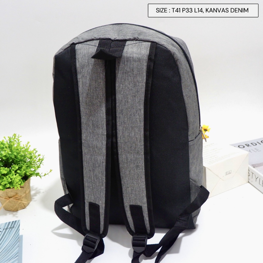 (PROMO) RANSEL TAS KANVAS TEBAL !!! TAS RANSEL PRIA BACKPACK SMG PUNGGUNG BAG SEKOLAH LAPTOP