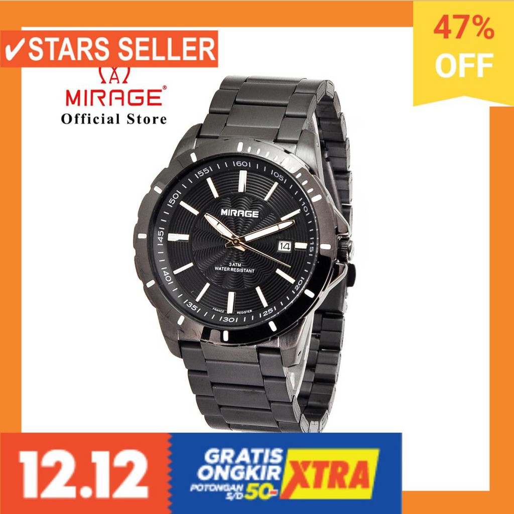 JAM TANGAN GROSIR MURAH LELAKI ANTI KARAT AIR LAKI / Jam tangan Sporty Pria Original Mirage