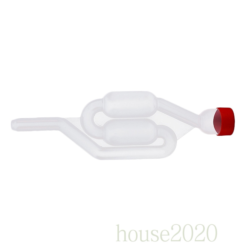 [house2020]Homebrew Wine Fermentation Airlock Valve Plastic One-Way Exhaust Water Seal Bubble Grommet Beer Brewing Tool