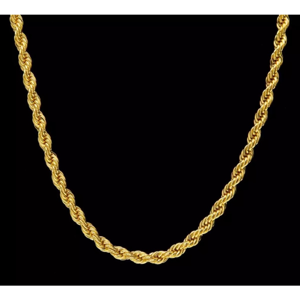 Promo Kalung Model Tambang Emas 24 K ASLI TITANIUM -azzahst0r3