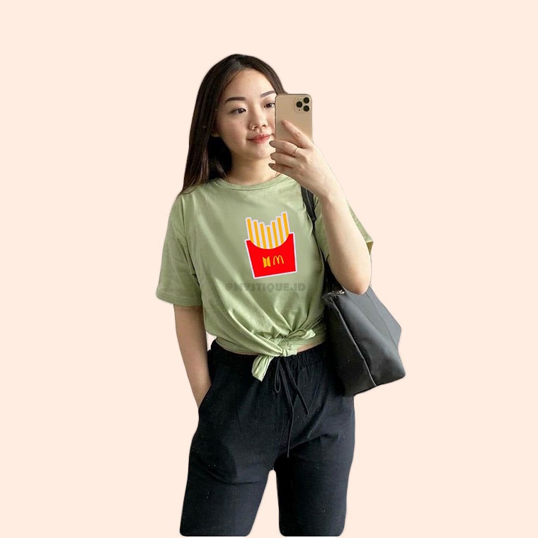 MYSTIQUE.ID - BAJU KAOS FRENCH FRIES LUCU DAN AESTHETIC