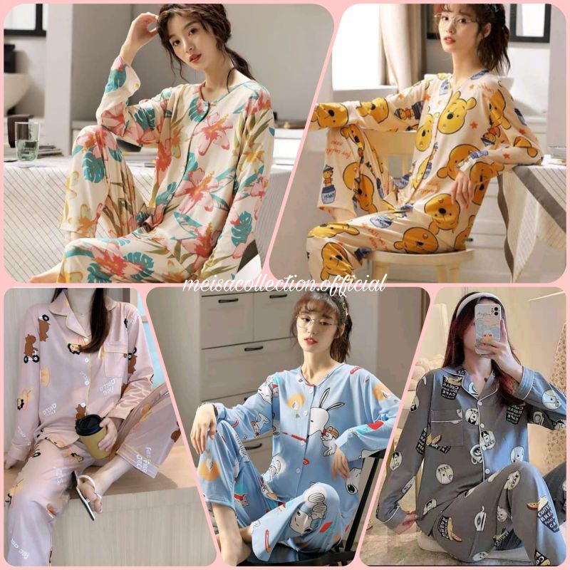 Piyama Import PP Kerah Kancing | Busui