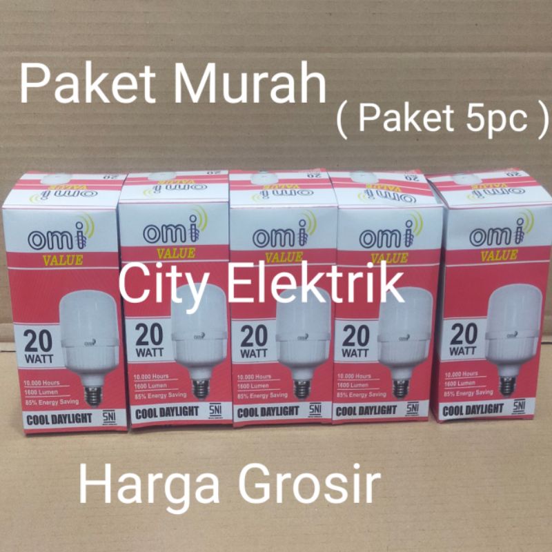 Lampu Led Murah Super Terang 20 Watt ( Paket 5pc )