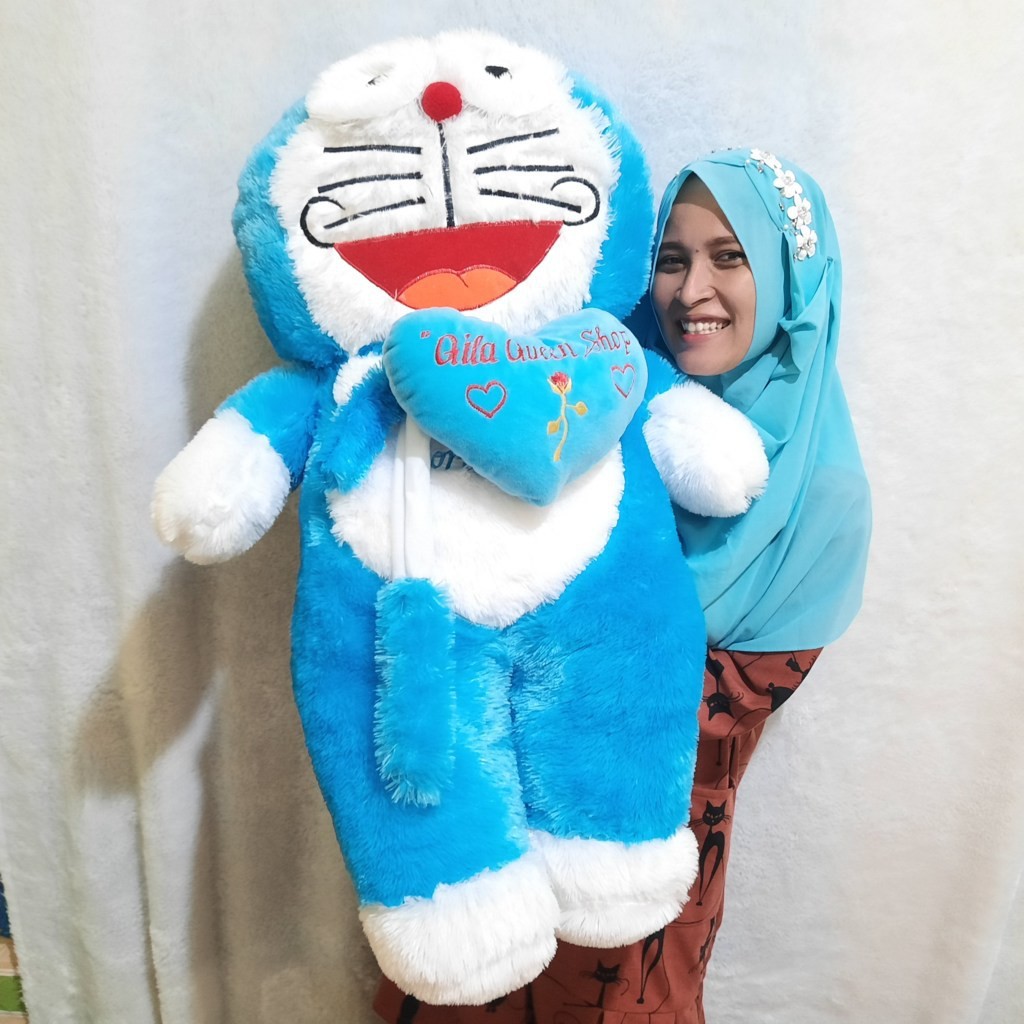 BONEKA DORAEMON JUMBO BERSIRI SYAL GRATIS cetak photo ATAU  UKIR NAMA