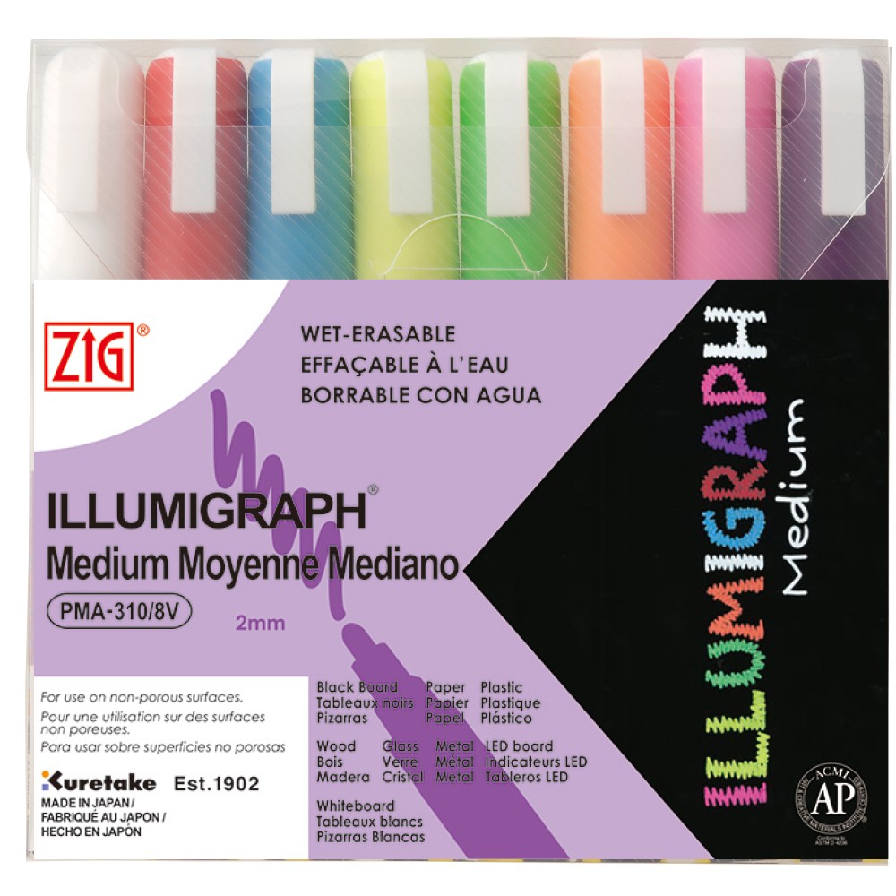 

ZIG ILLUMIGRAPH Set 8 Colours (PMA-310-8V)