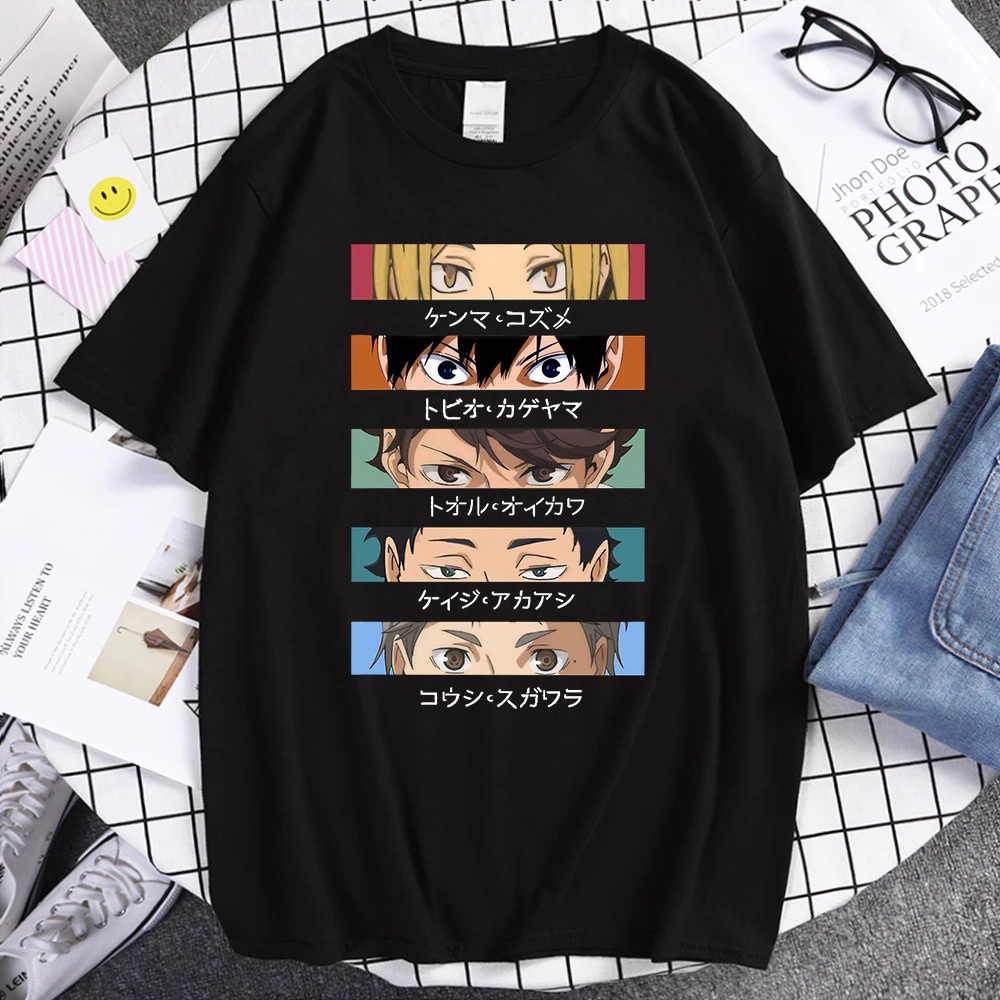 Baju Kaos Anime Haikyuu Cotton Combed 30s Unisex Pria Wanita Kualitas Distro Original