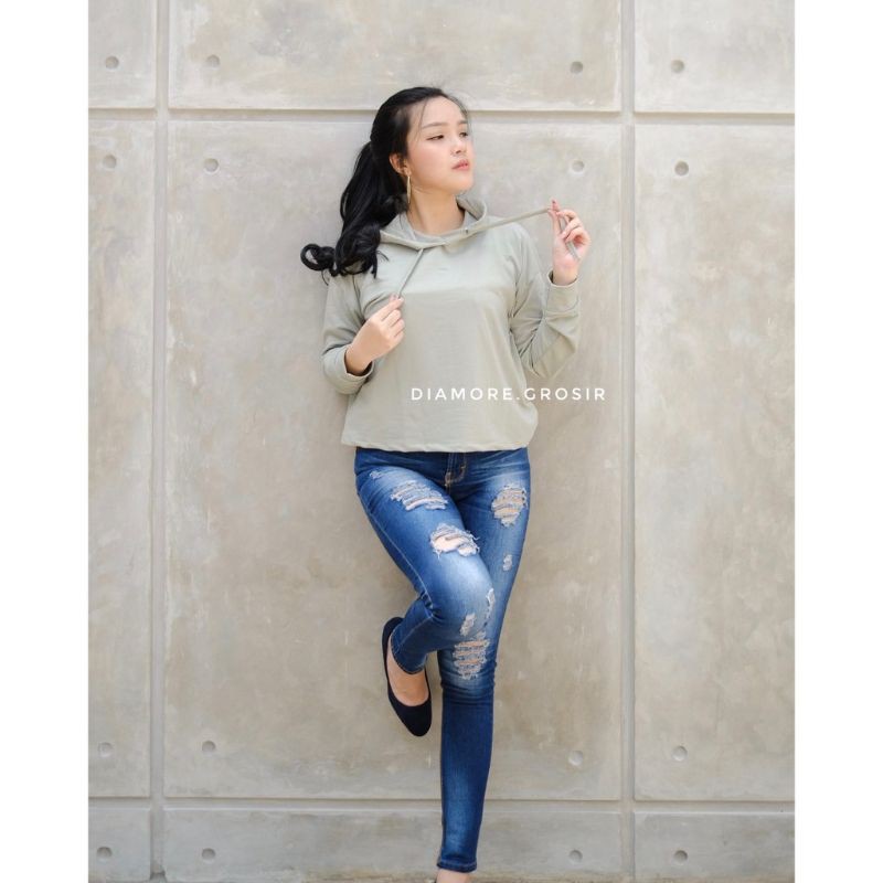 HOODIE CROP OVERSIZE POLOS