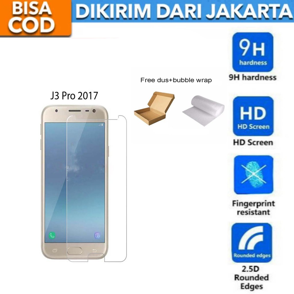 Samsung Galaxy J3 PRO 2017 Tempered Glass Screen Protector Anti Gores