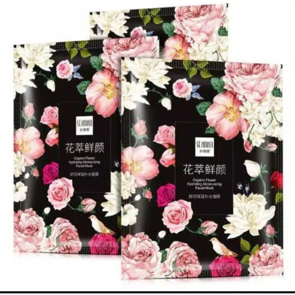 SENANA MASKER WAJAH ORGANIC FLOWER GIRLSNEED77 MASK SHEET TISSUE