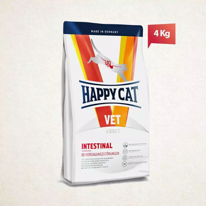 happy cat vet diet intestinal 4 kg makanan kucing untuk masalah pencernaan